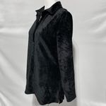 New Belle by Kim Gravel Corduroy Collared Pop Over Tunic Top Black Size XXS Photo 6
