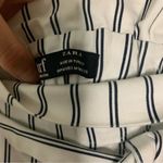 ZARA  Navy and White Striped Paperbag Shorts Size Medium Photo 4