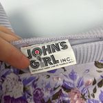 Vintage polyester John’s Girl floral 2 piece skirt outfit Purple Size L Photo 2
