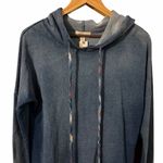 Cloth & Stone NEW Anthropologie  Chambray Plaid Hoodie Size Small Photo 2
