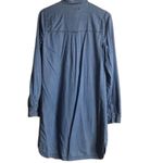 Old Navy  Denim Shirt Dress Loose Fit Long Sleeve Size Small tall spring cute Photo 9
