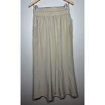St. John  Silk Maxi Skirt Size Small Tan Drawstring W/pockets Photo 4