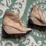 VIA SPIGA WOMEN RETRO 90'S PALE PINK SUEDE WEDGE SNEAKER BOOTS SIZE 6 Tan Photo 8