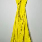 MARISSA WEBB COLLECTIVE Yellow Poplin Hourglass Waist Cutout Midi Dress Size 4 Photo 5