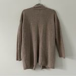 Magaschoni 100% Cashmere Taupe Knit Waterfall Open Cardigan Sweater S Photo 1