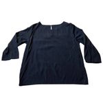 Dalia Collection 3/4 Sleeve Woven Blouse Size L Lightweight Sheen Career Office Photo 1