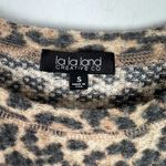 La La Land NWT  Creative Ruffle Hem Top in Stone Leopard Size Small S NEW Photo 6