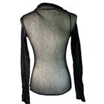 Enza Costa Long Sleeve Slash Top in Black Small New Womens Long Sleeve Blouse Photo 8