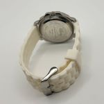 Disney  Minnie Mouse Silver Tone White Silicon Band Watch Working New Battery Photo 6