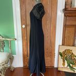 Vintage Positively Ellyn Sheer Elusion Pearl Sweetheart Bust Maxi Gown Sz M Black Size M Photo 6