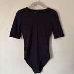 Everlane Black Supima Cotton Stretch Bodysuit Short Sleeve Size Small Photo 3