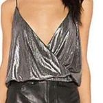 by the way. Revolve Pleated Cami Metallic Top Size Small In Gunmetal Photo 0