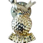 Birdie Club Golf Golfing Gold Tone Lapel Pin Tie Tac Pinback Brooch Sports EUC Photo 0