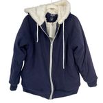 Splits59  Lynx Sherpa Lined Hoodie in Navy / Ivory Size XS Oversized NWT Photo 1