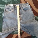 We Wore What  High Rise Blue Jeans Danielle Exposed Button Womens 25 Photo 6