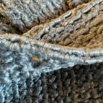 Vintage Chunky Chenille Knit Coat/Cardigan – Gray Paris European Sweater Size M Photo 12