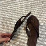 Reformation  Jessie Thong Sandal in Espresso Suede Photo 2