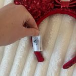 Disney  Parks Red Sequin Minnie Ears with Bow Photo 4