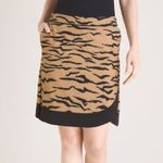 Chico's Zenergy Skort Size 6 UPF Tiger Print Curved Hem Athleisure Golf Travel Photo 0