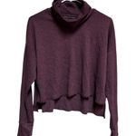 American Eagle  Outfitters Cowl Neck Waffle Knit Crop top size XS purple NWT Photo 4