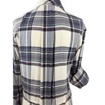 Cloth & Stone NEW XS Plaid Split back Long Sleeve Button Down Shirt Purple White Photo 7