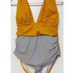 Cupshe • NWT Textured and Striped Halter Tummy Control One Piece Swimsuit Photo 0