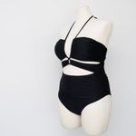 Topshop . New! Cut-out halterneck swimsuit. Photo 7
