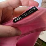 ZARA  pink satin‎ halter crop top spaghetti straps small fairy barbiecore Photo 2