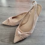 Franco Sarto  Womens Dayanara Slingback Heels Pointed Toe Knot Suede Beige sz 10 Photo 0
