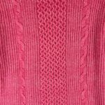 CAbi Cable Knit Sweater Women XS Pink Cotton Blend Long Sleeve Elsa 4245 Photo 9