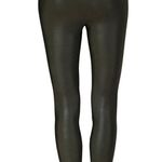 Spanx Coated Nylon Sexy Leggings Faux Leather High Waist Pants ~ Women's LARGE Photo 1