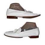 Van Eli Women's White Leather Loafers Size 8.5 Narrow S Casual Bow Detail Photo 1