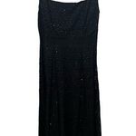 Francesca's EUC Francesca’s Black Lace Sequin Midi Dress Size Medium Photo 0