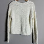 Show Me Your Mumu NWOT Cropped Varsity Sweater Knubby Knit Women's Small Cream Photo 9