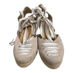 Paseart Espadrille Sandals Suede Cap Toe Ankle Tie Made in Spain Size 9M Suede Photo 1