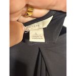 Cato Est. 1946 Womens Dressy Top Size Large Black with White Trim Keyhole Sleeves Photo 7