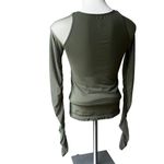 Free People  Intimates Green Scrunch Sleeve Seamless, Sz M/L Photo 4