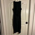 Aerie  Open Back Black Midi Dress Size Medium Photo 2