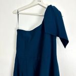 Dress the Population  Tiffany One-Shoulder Midi Dress in Peacock Blue XX-Large Photo 9