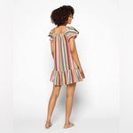 Marine layer Shirley Stripe Off Shoulder Cotton Minidress Bold Multi Sz Medium Photo 6