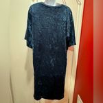We The Free Free People Luxe Tee Blue Crushed Velvet Tunic Dress Size S Photo 7