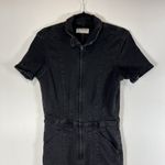 Free People Women's Jayde Flare Jumpsuit - Black Denim Large Boho Casual Photo 5