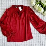 Sugar Lips NWT  Satin Belljar Balloon Sleeve Blouse Photo 1