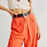 Free People  | Free In You Pull On Pleated Trousers, Orange, XS Photo 3