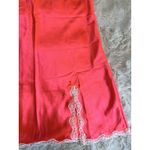 Victoria's Secret  Pink‎ Satin Slip Dress Lace Trim Nightgown Lingerie L Photo 3