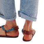 Free People Island Hopping Sandals Brown Leather Rope Size 8 NWT Summer Travel Photo 2