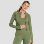 JoyLab NWT  women’s Deep Sage Seamless Fitted full zip Jacket below sz XXL ✨ Photo 1