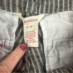 Sundance  Linen Blend Pants Womens 2 Beige Black Striped Wide Leg Trousers Photo 6