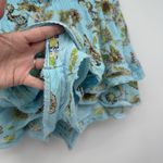 Aerie Rock & Ruffle Blue Multicolor Mini Ruffle Skirt Skort Tropical Cotton L Photo 3
