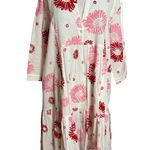 Anthropologie Ro's Garden Caroline Cover Up Tunic Dress in Floral Pink & Red XS Tuckernuck Photo 4